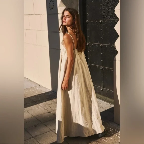 Free People Cream/ Off White Maxi Dress NWT - Picture 12 of 13